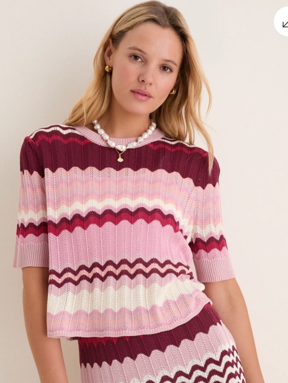 Tuckernuck Nwt La Vie En Rose Stripe Sylvie Top Size Small